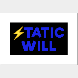 Static will Blue Posters and Art